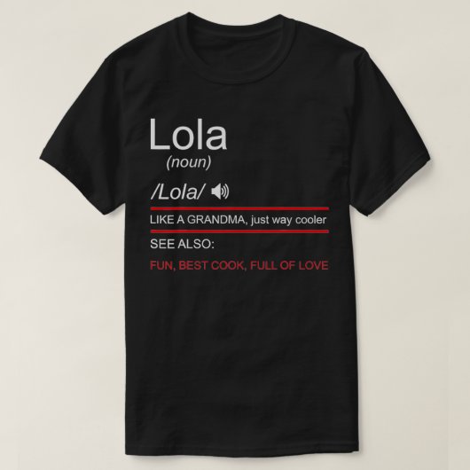 T-shirt Fierté de Lola Filipina Grand-mère Philippines (Design devant)