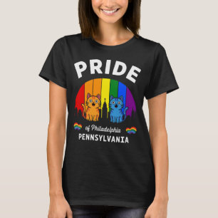 T-shirt Fierté de Philadelphie City Pennsylvanie USA Rainb