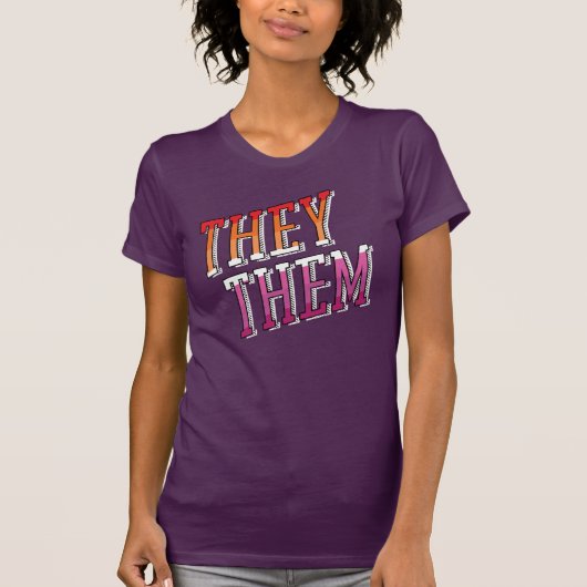T-Shirt Fierté de Pronom Lesbienne (Devant)