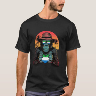T-shirt Fierté de Sierra Leone Gorille Coucher de soleil S