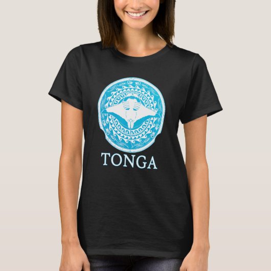 T-shirt Fierté des racines de Manta Ray Tonga (Devant)