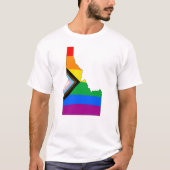 T-shirt Fierté d'État de l'Idaho LGBTQ Progrès Pride (Devant)