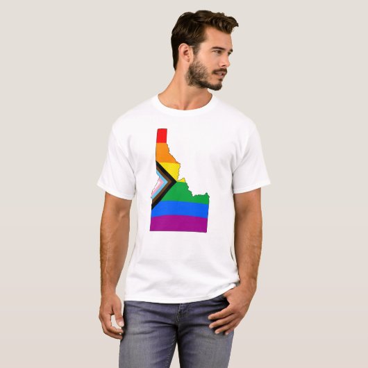 T-shirt Fierté d'État de l'Idaho LGBTQ Progrès Pride (Devant entier)