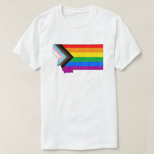 T-shirt Fierté d'état du Montana LGBTQ Progrès Pride