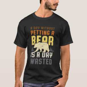 T-shirt Fierté d'ours gay drôle caressant un ours Rétro