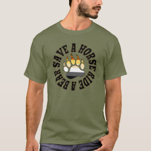 T-shirt Fierté d'ours Sauver un cheval monter un ours