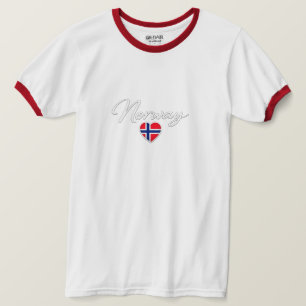 T-shirt Fierté du cœur de football norvégien