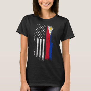 T-shirt Fierté du drapeau philippin américain Philippines 