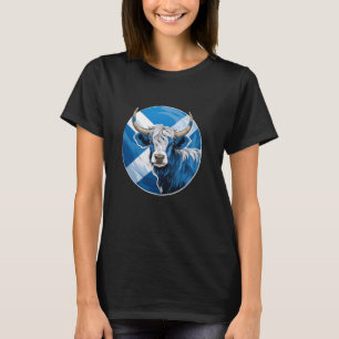 T-shirt Fierté écossaise Vache des Highlands Drapeau d'Éco