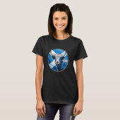 T-shirt Fierté écossaise Vache des Highlands Drapeau d'Éco (Devant entier)