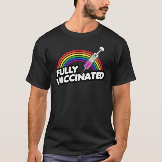 T-shirt Fierté entièrement vaccinée (Devant)