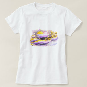T-Shirt Fierté Esthétique Drapeau Non Binaire