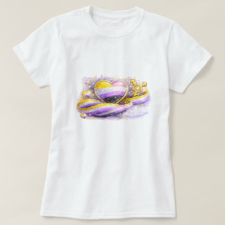 T-Shirt Fierté Esthétique Drapeau Non Binaire