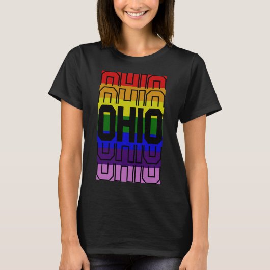 T-shirt Fierté gay de l'Ohio mise en jeu (Devant)