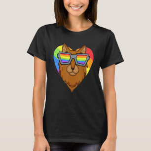 T-shirt Fierté gay LGBT Arc-en-ciel - Race de chat Somali 