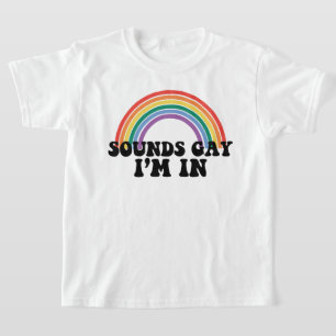 T-shirt Fierté Gay LGBT Arc-en-ciel Sons Gay Je Suis