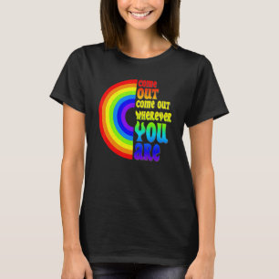 T-shirt Fierté Gay Venez Où Que Vous Soyez Drapeau Arc-en-
