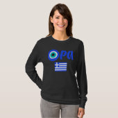 T-shirt Fierté grecque Opa Mauvais œil Hellas Grèce Drapea (Devant entier)
