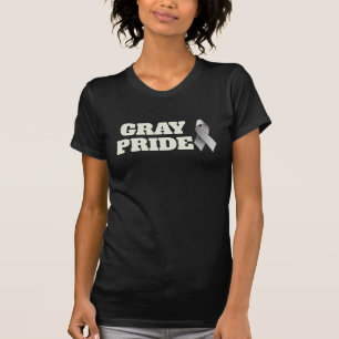 T-shirt "Fierté grise" drôle et ruban