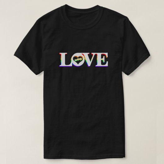 T-shirt Fierté L'amour Gagne (Design devant)