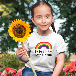 T-Shirt Fierté L'amour Gagne Arc Arc-en-ciel Enfants