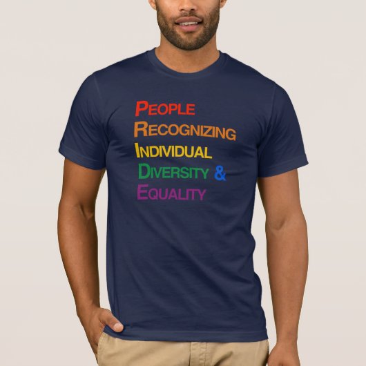 T-SHIRT FIERTÉ : LES GENS IDENTIFIANT LA DIVERSITÉ (Devant)