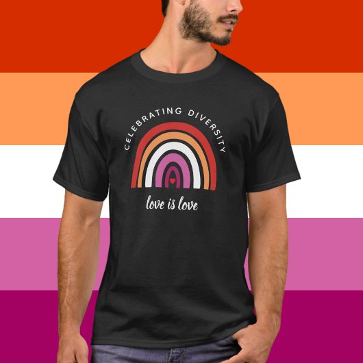 T-shirt Fierté lesbienne célébrant la diversité L'amour es