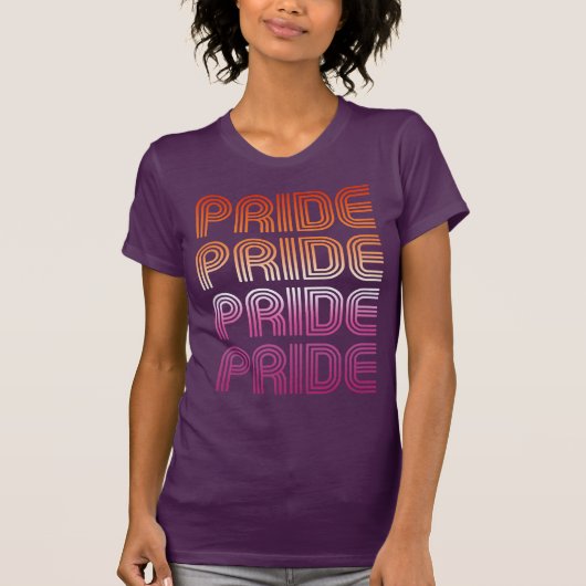 T-SHIRT FIERTE LESBIENNE RÉTRO (Devant)