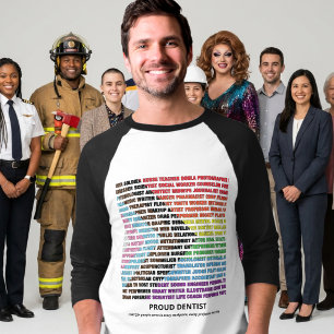 T-shirt Fierté LGBT Diversité Nuage de mots Arc-en-ciel Ra