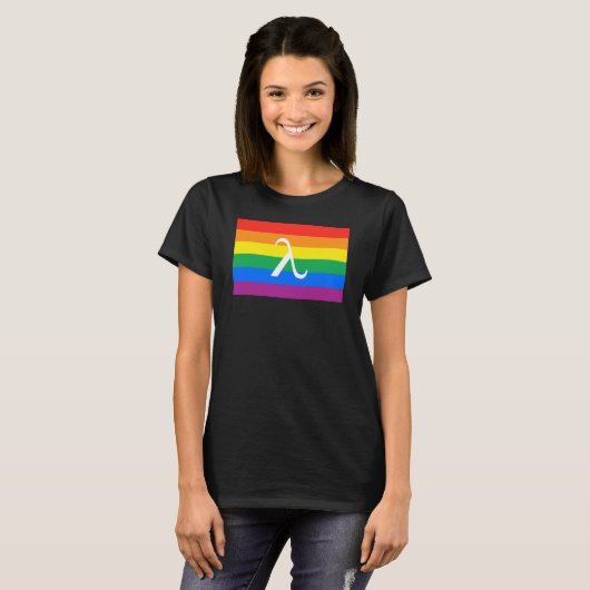 T-shirt Fierté LGBT et activisme Lambda (Devant entier)