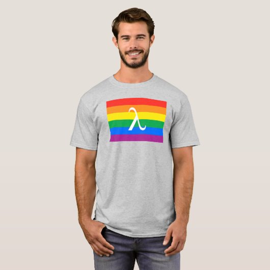 T-shirt Fierté LGBT et activisme Lambda (Devant entier)