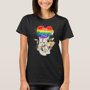 T-shirt Fierté Lgbt Mama Chat Et Chaton Câlins Gratuits De