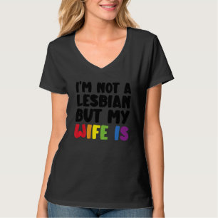 T-shirt Fierté LGBT Trans Je ne suis pas une lesbienne mai