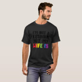 T-shirt Fierté LGBT Trans Je ne suis pas une lesbienne mai (Devant entier)