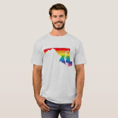 T-shirt fierté maryland. rayé. (Devant entier)