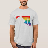 T-shirt fierté maryland. rayé. (Devant)