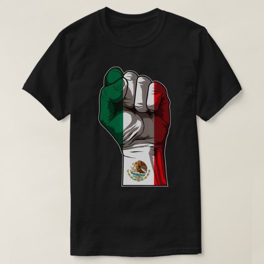 T-shirt Fierté mexicaine - Drapeau mexicain - Hecho En (Design devant)