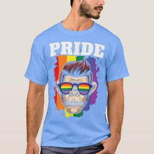 T-shirt Fierté Monkey Gay Rainbow Flag Gay LGBTQ LGBT Prid