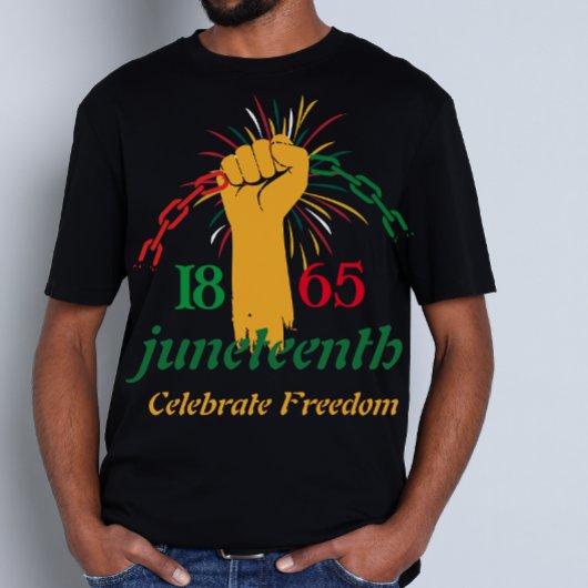 T-shirt Fierté noire liberté Juneteenth