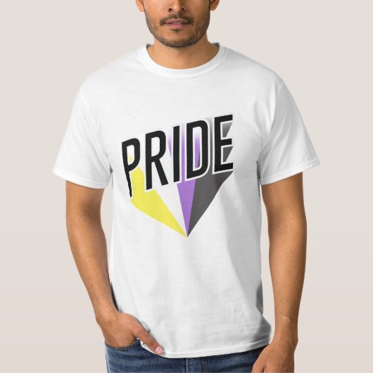 T-shirt Fierté non binaire éclatée (Devant)