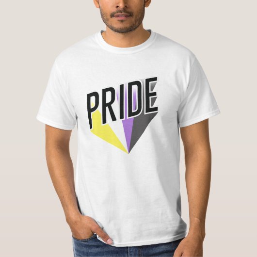 T-shirt Fierté non binaire éclatée (Devant)