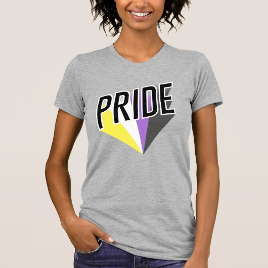 T-shirt Fierté non binaire éclatée (Devant)