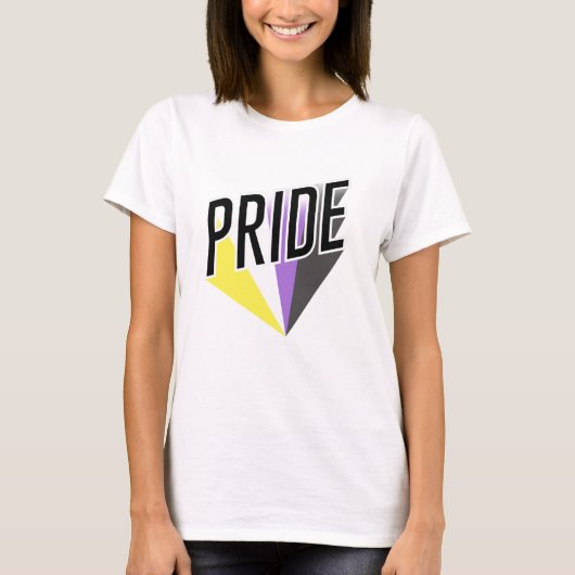 T-shirt Fierté non binaire éclatée (Devant)