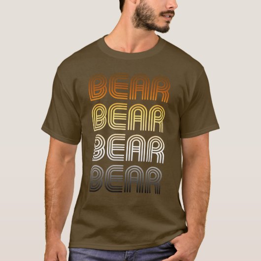 T-Shirt Fierté Ours Rétro (Devant)