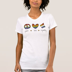 T-shirt Fierté Paix Aimer Égalité Florale