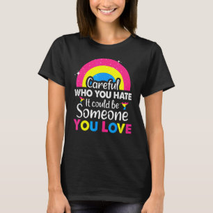 T-shirt Fierté Pansexuelle Attention Qui Vous Détestez Rai