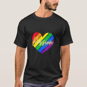 T-shirt Fierté Passion Gay Lqbtq Rainbow Heat Ally