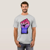 T-Shirt Fierté Poing Bisexuel (Devant entier)