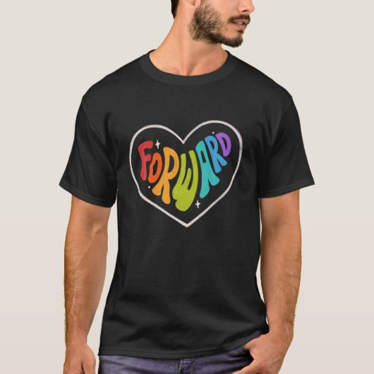 T-shirt Fierté Proward Heart Rainbow Graphisme LGBTQ Equal (Devant)