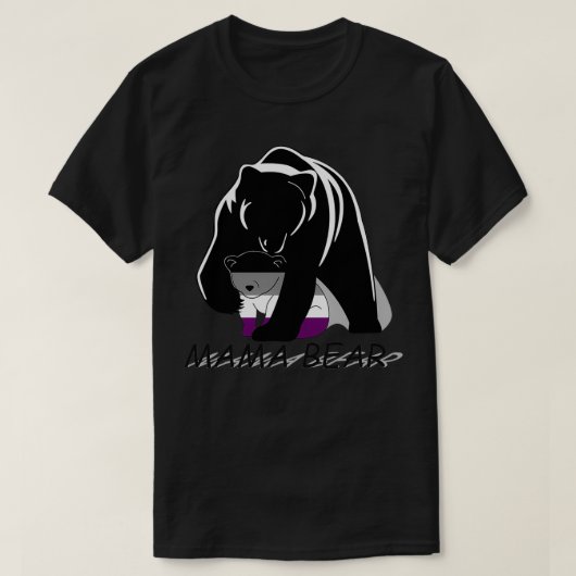 T-shirt Fierté sexuelle ours maman (Design devant)